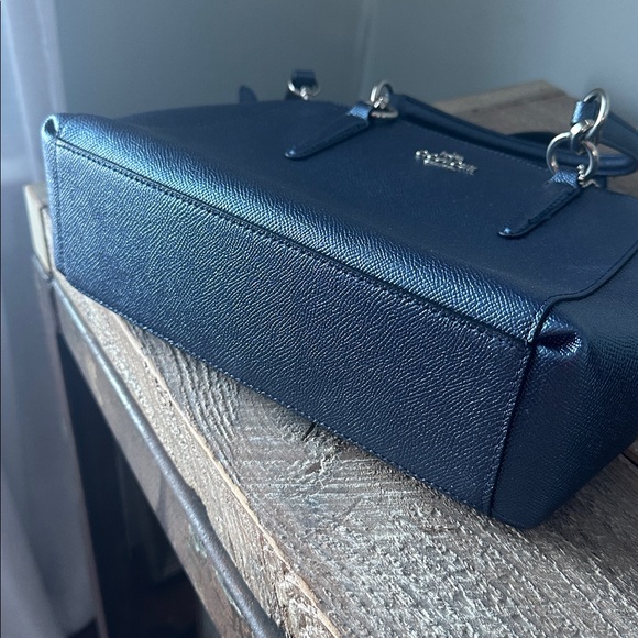 Coach Mini Christie Carryall satchel bag in metallic blue LIKE NEW - Picture 11 of 11